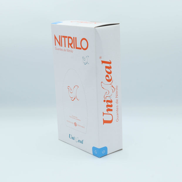 GUANTE NITRILO NARANJA G C/100 PZAS UNISEAL