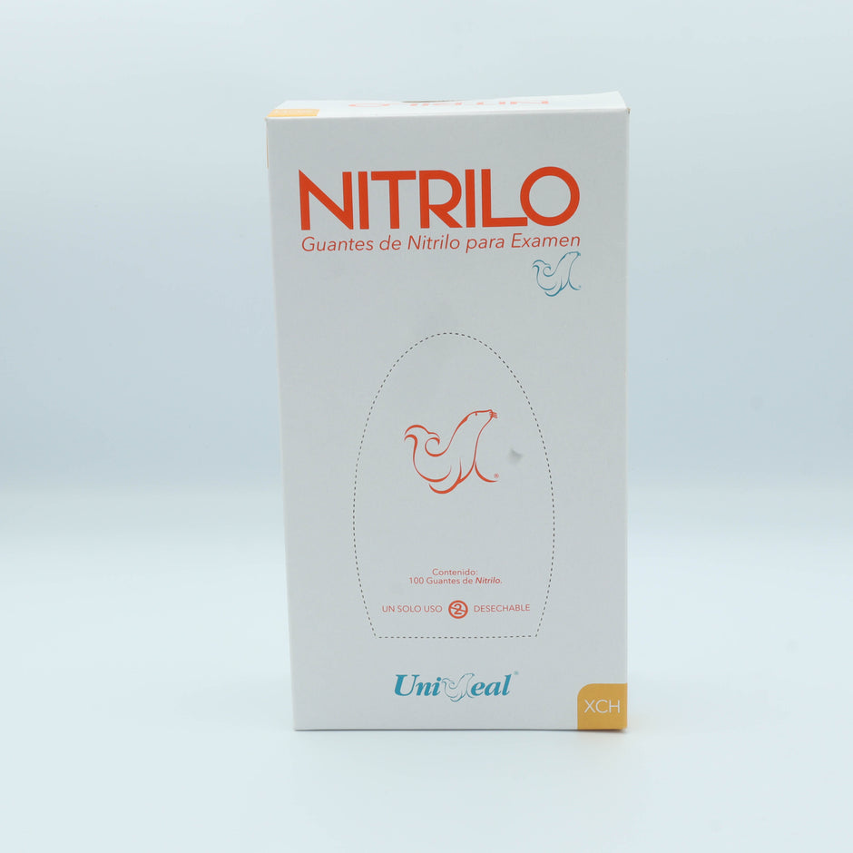 GUANTE NITRILO NARANJA XCH C/100 PZAS UNISEAL