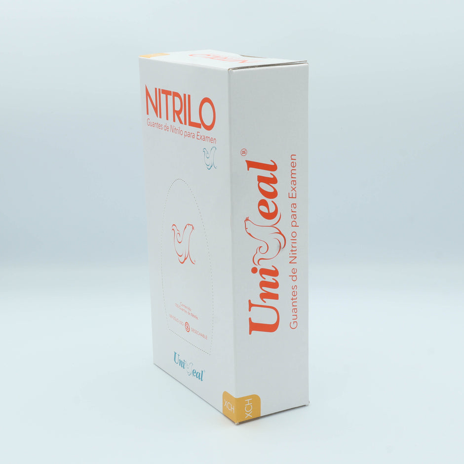 GUANTE NITRILO NARANJA XCH C/100 PZAS UNISEAL