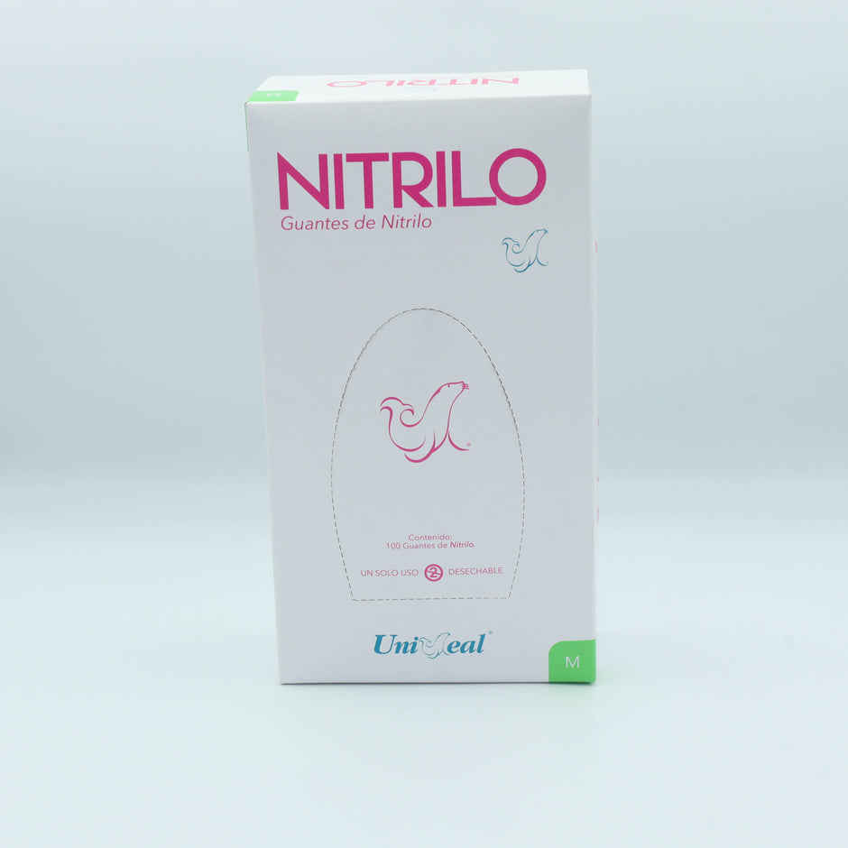 GUANTE NITRILO ROSA M C/100 PZAS UNISEAL