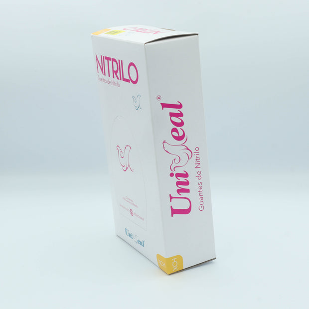 GUANTE NITRILO ROSA XCH C/100 PZAS UNISEAL