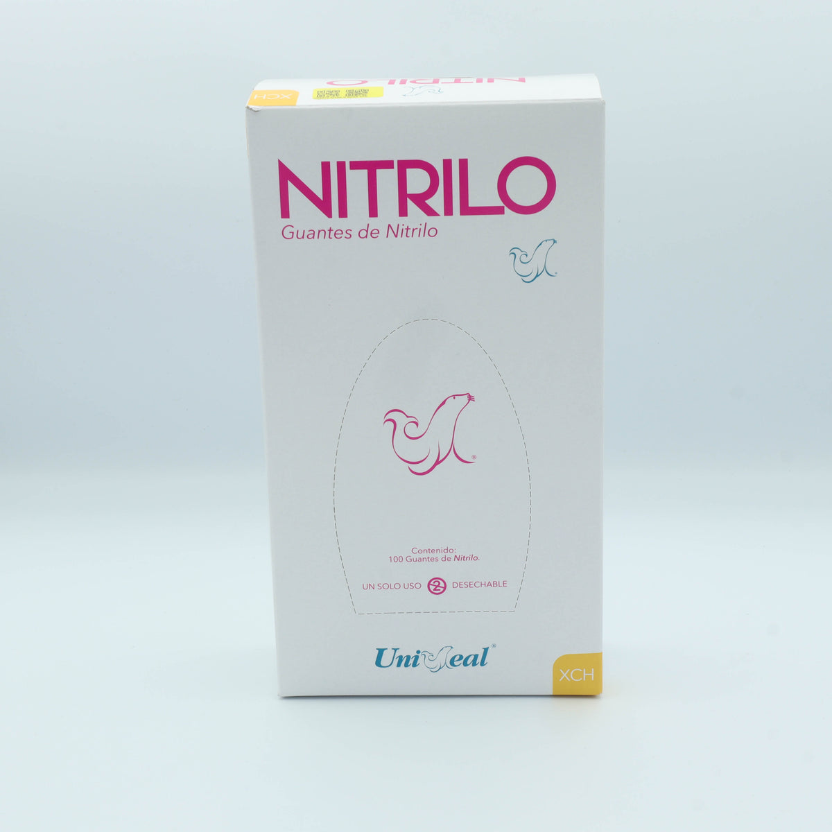GUANTE NITRILO ROSA XCH C/100 PZAS UNISEAL