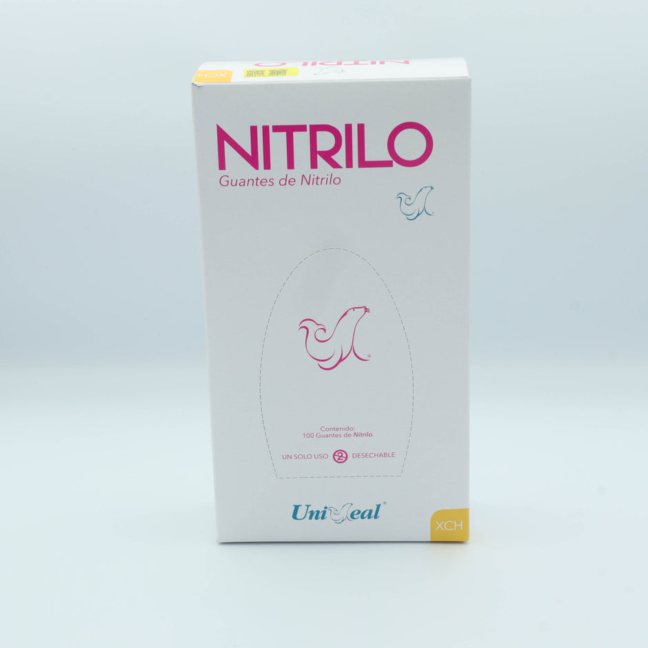 GUANTE NITRILO ROSA XCH C/100 PZAS UNISEAL