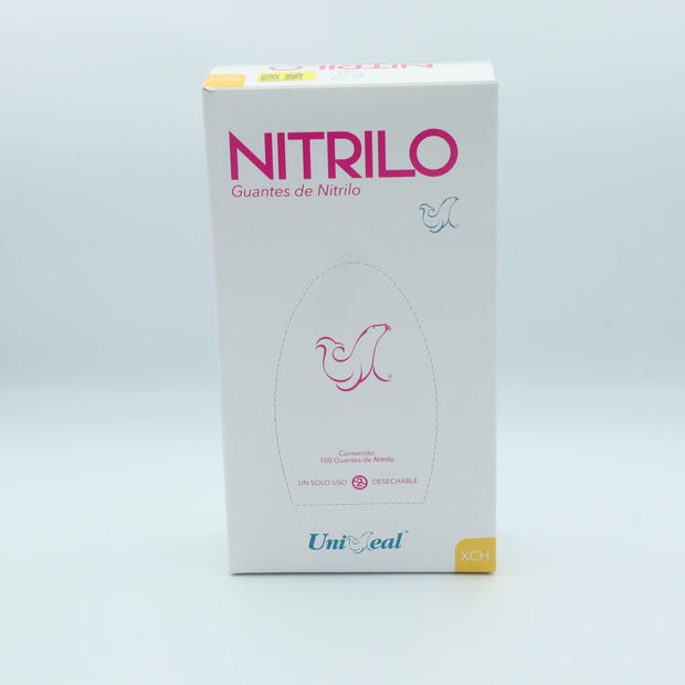 GUANTE NITRILO ROSA XCH C/100 PZAS UNISEAL
