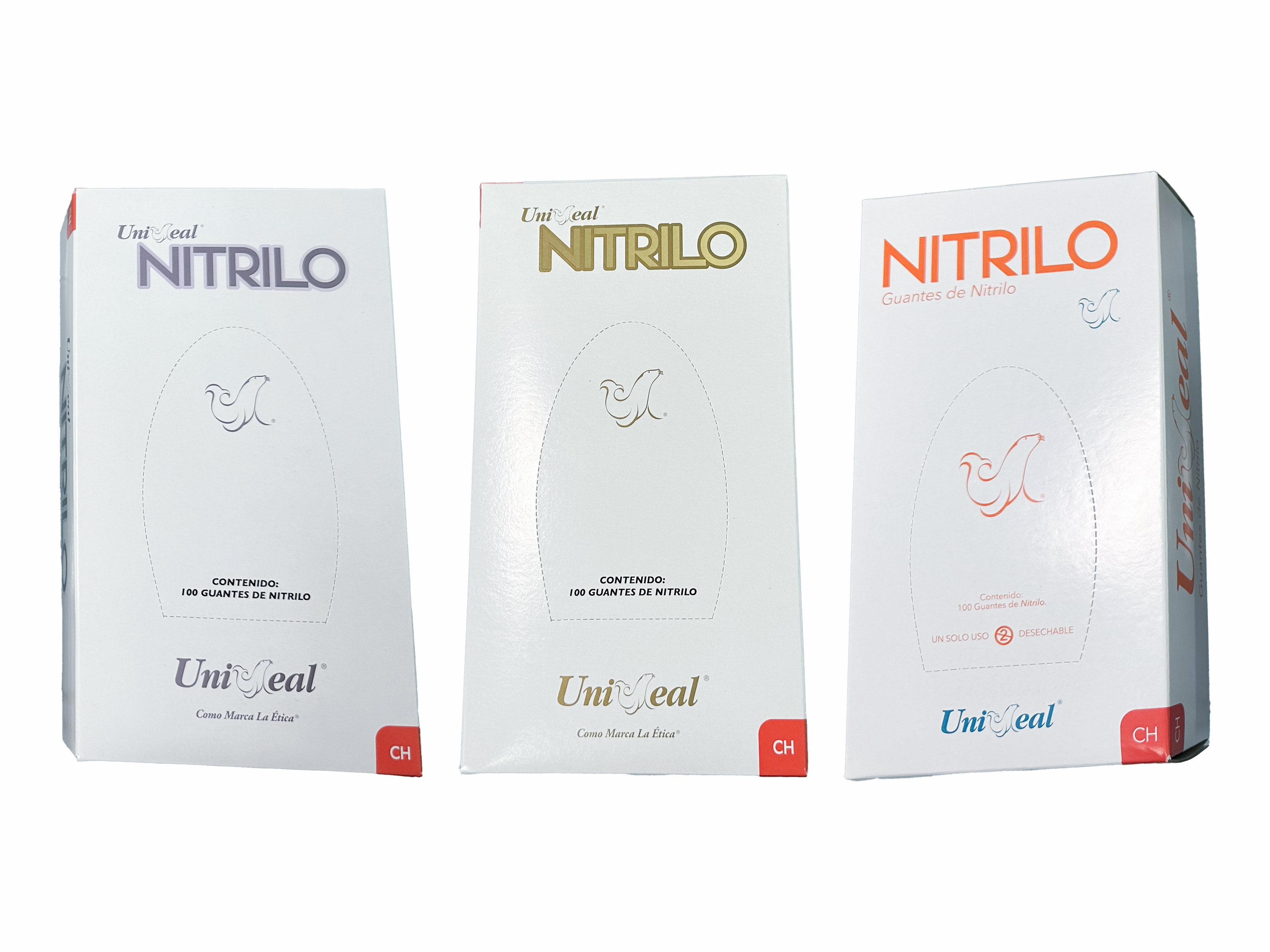 GUANTES DE NITRILO UNISEAL C/100 PZAS