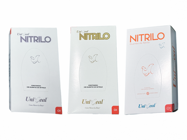 GUANTES DE NITRILO UNISEAL C/100 PZAS