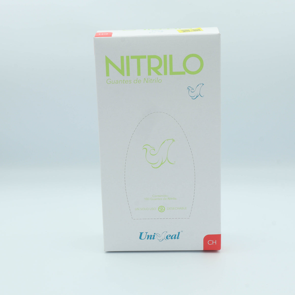 GUANTE NITRILO VERDE CH C/100 PZAS UNISEAL