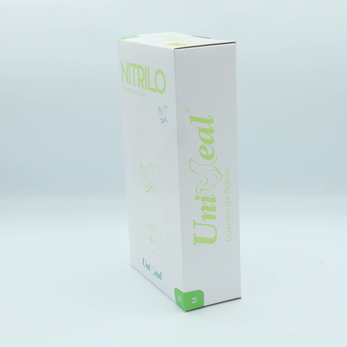 GUANTE NITRILO VERDE M C/100 PZAS UNISEAL