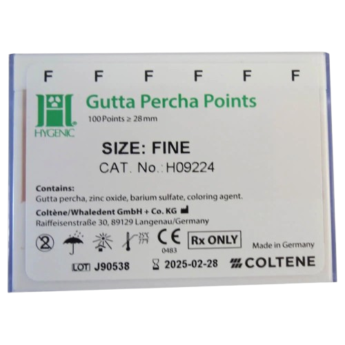 Puntas de Gutapercha F Hygienic para Endodoncia