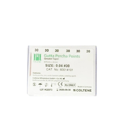 Puntas de Gutapercha GT 04 #30 Hygienic para Endodoncia