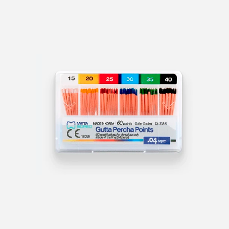 PUNTAS DE GUTAPERCHA 1ERA SERIE E&Q PLUS (.04) META BIOMED