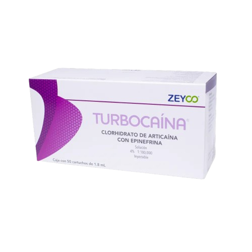 ANESTESICO TURBOCAINA PLASTICO C/50 PZAS ZEYCO