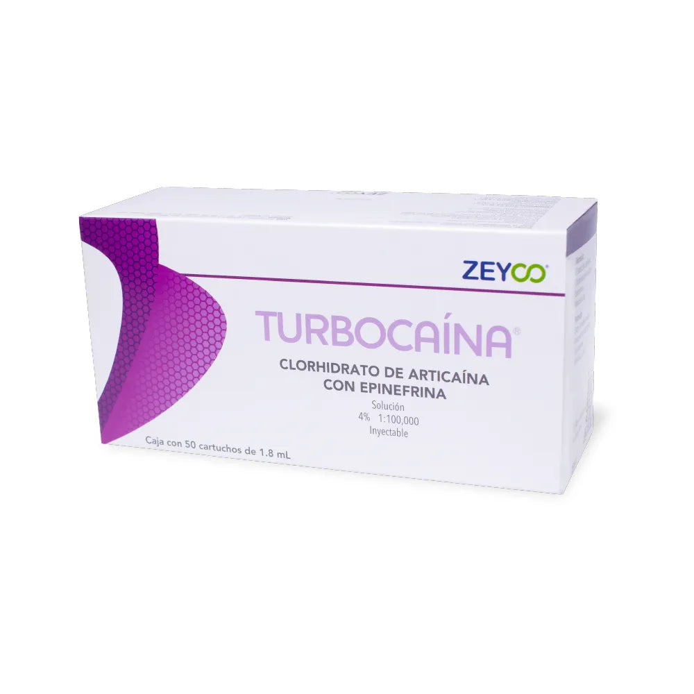 ANESTESICO TURBOCAINA PLASTICO C/50 PZAS ZEYCO