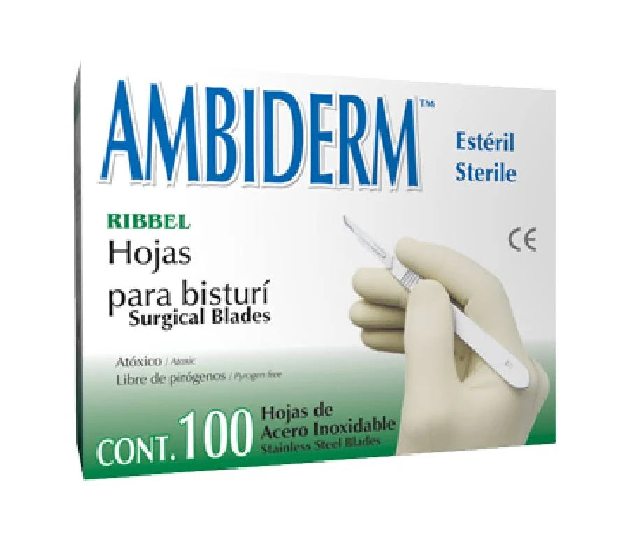 Hoja de Bisturí #15 Ambiderm C/100 Pzas