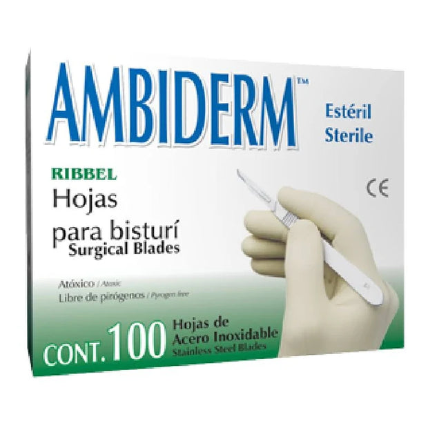 Hoja de Bisturí #15 Ambiderm C/100 Pzas