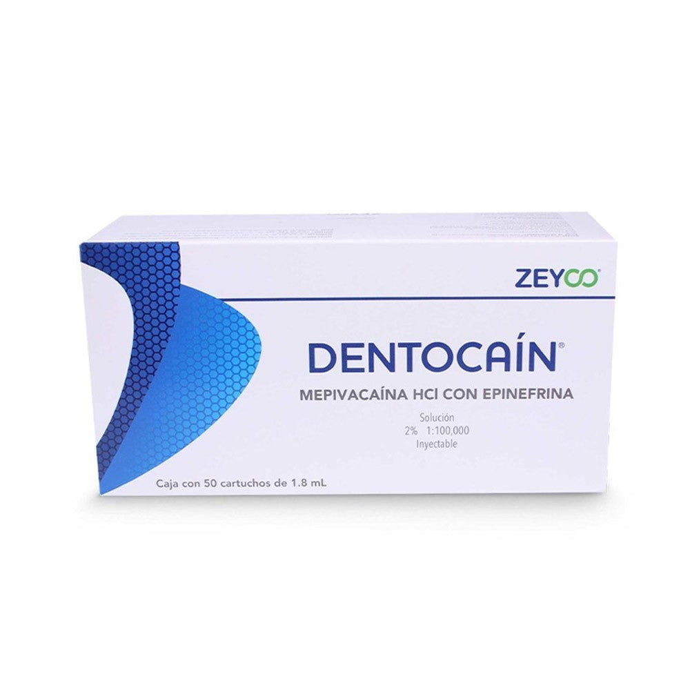 ANESTESICO DENTOCAIN 2% C/50 PZAS ZEYCO