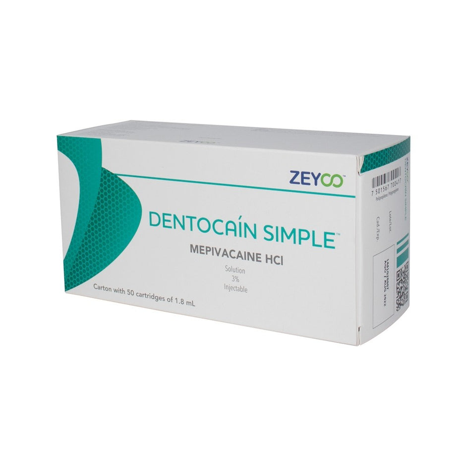 ANESTESICO DENTOCAIN 3% C/50 PZAS ZEYCO