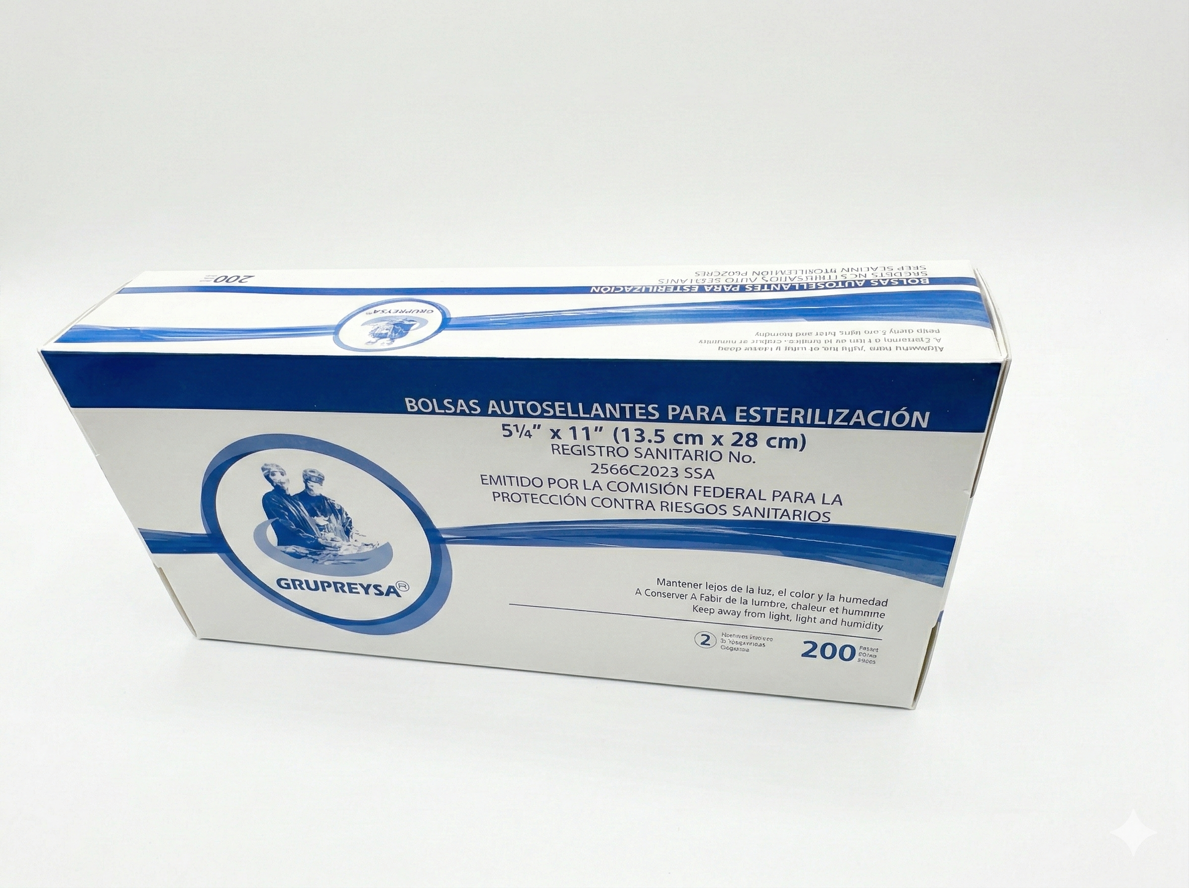 Bolsa para esterilizar 13 x 28 REYSA C/200 Pzas