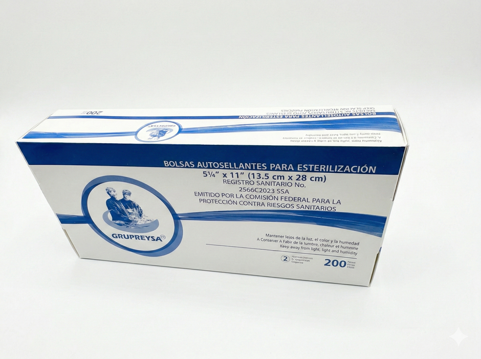 Bolsa para esterilizar 13 x 28 REYSA C/200 Pzas