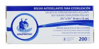 BOLSA P/ESTERILIZAR 6X10 CM C/200 PZAS REYSA