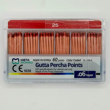 PUNTAS DE GUTAPERCHA ACCESORIA #25 META BIOMED