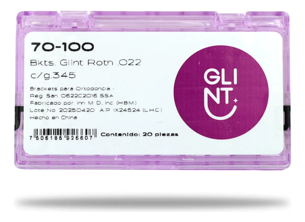 Brackets Glint Roth BORGATTA .022 c/g.345 S/tubo