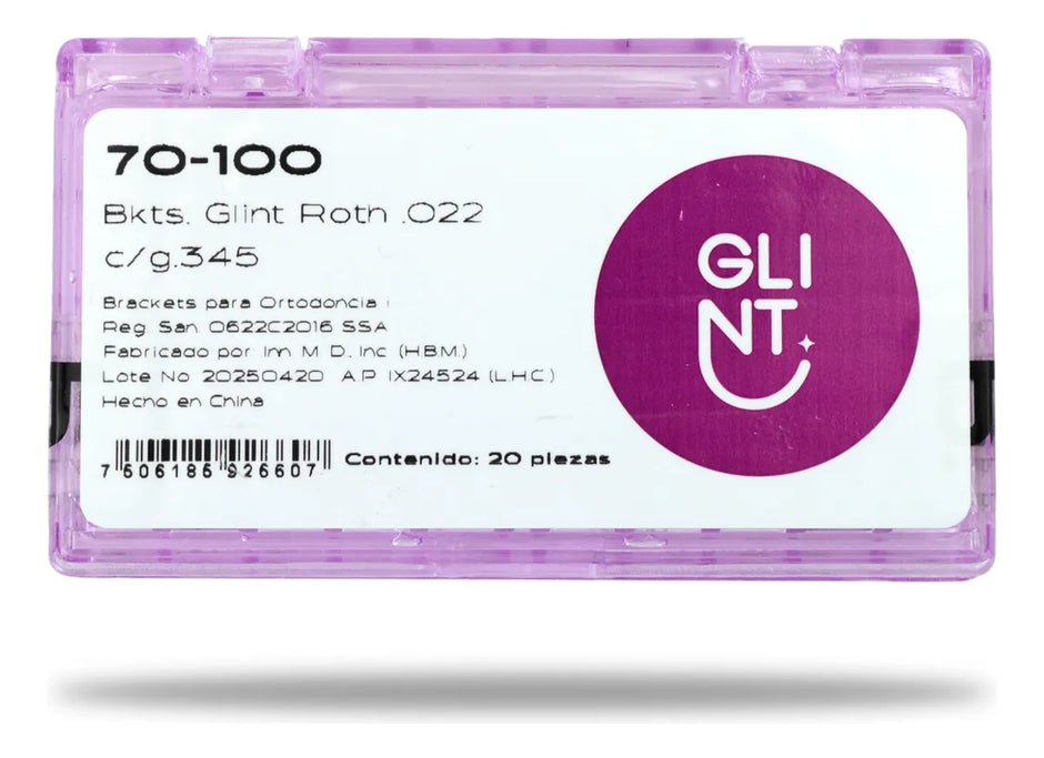 Brackets Glint Roth BORGATTA .022 c/g.345 S/tubo